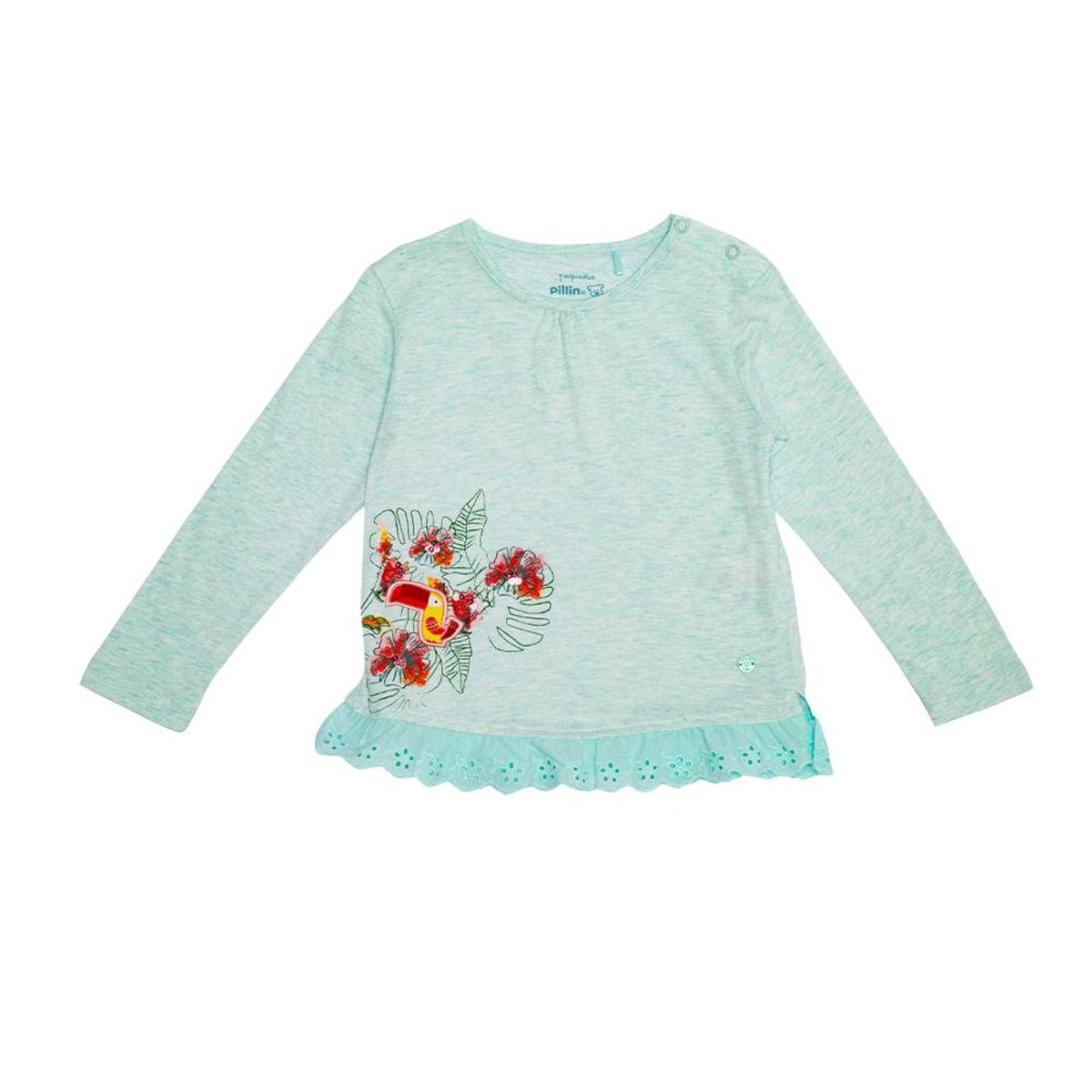 PILLIN - Polera Bebe Niña Turquesa Pillin PILLIN