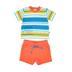 PILLIN - Conjunto Bebé Niño Coral - Coral