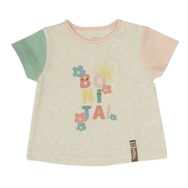 PILLIN - Polera Bebe Niña Crudo Pillin PILLIN