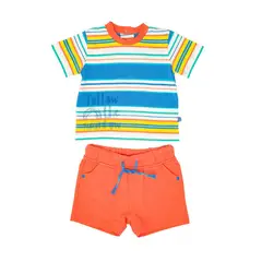 PILLIN - Conjunto Bebé Niño Coral - Coral
