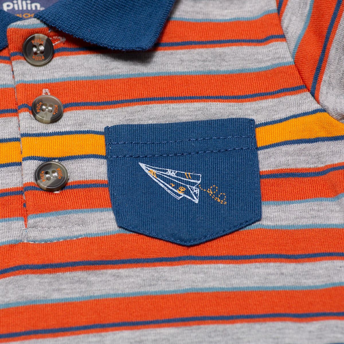 PILLIN - Polera Bebé Niño Naranja Pillin PILLIN