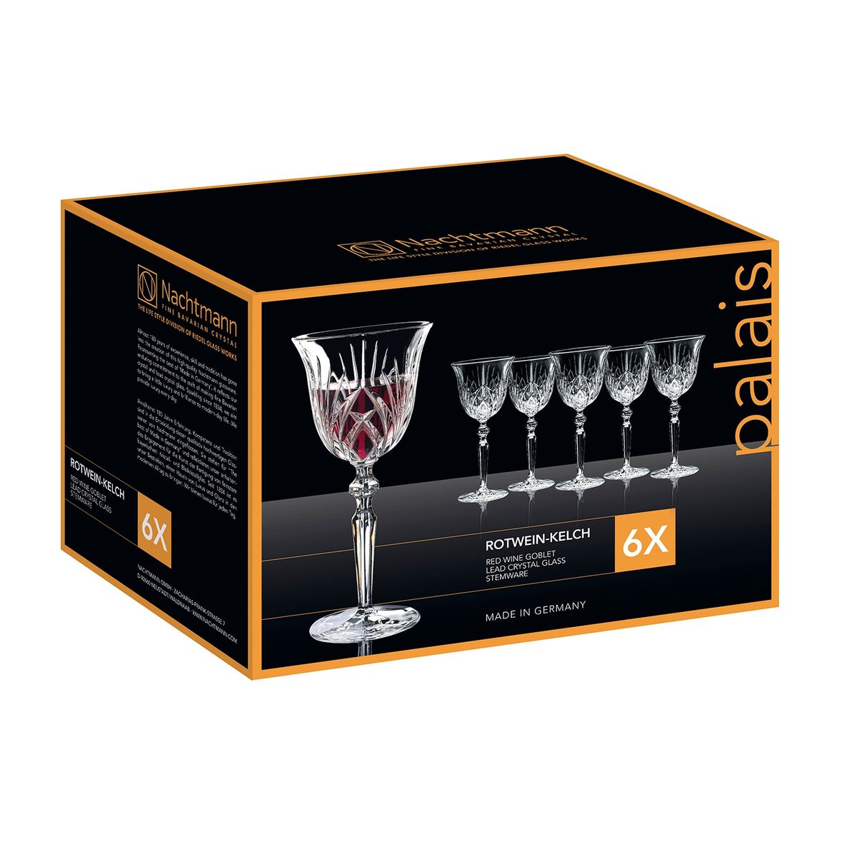 NACHTMANN - Set 6 Copas Palais Vino Tinto.