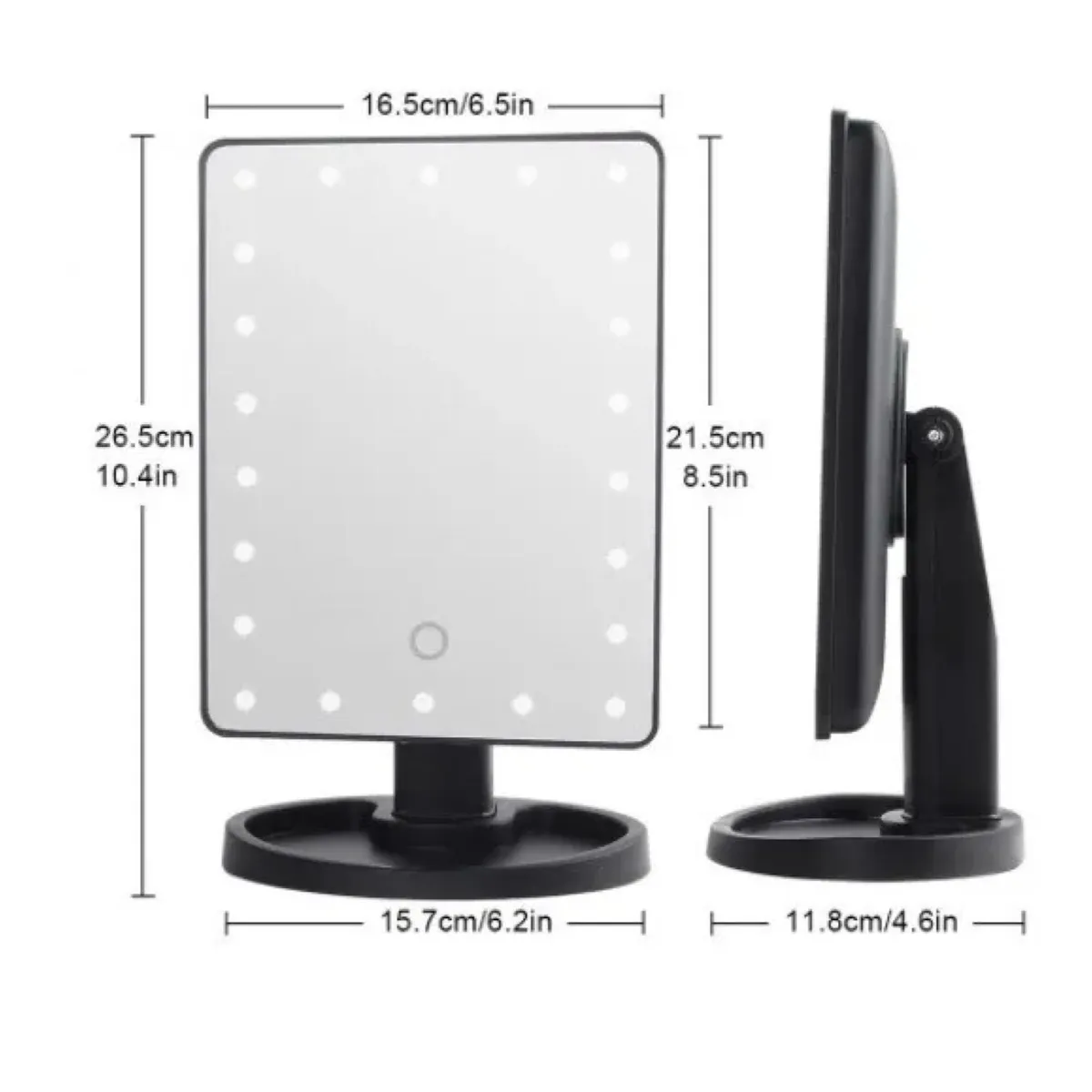 TECNOLAB - Espejo Maquillaje Luz LED Zoom X5 16 LED Ajustable Tecnolab