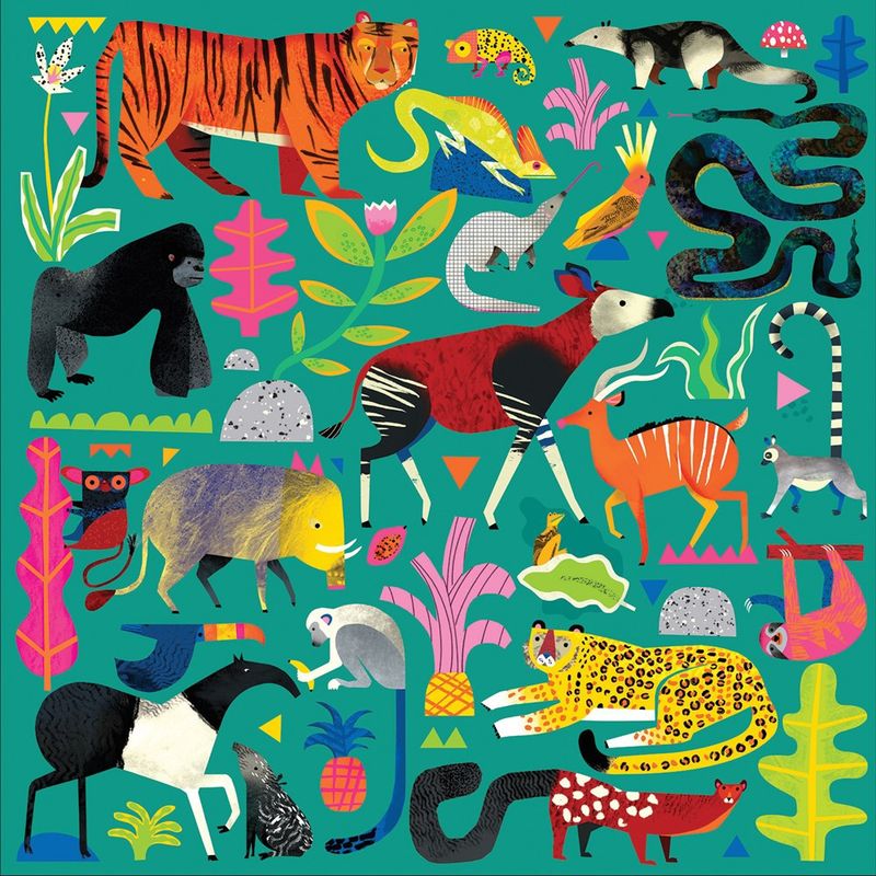 MUDPUPPY - PUZZLE 500PCS, ANIMALES DE LA SELVA