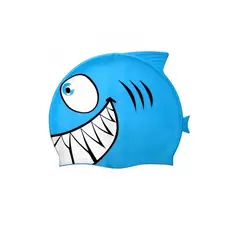 SAEKO - GORRA NATACION SILICONA SHARK AZUL