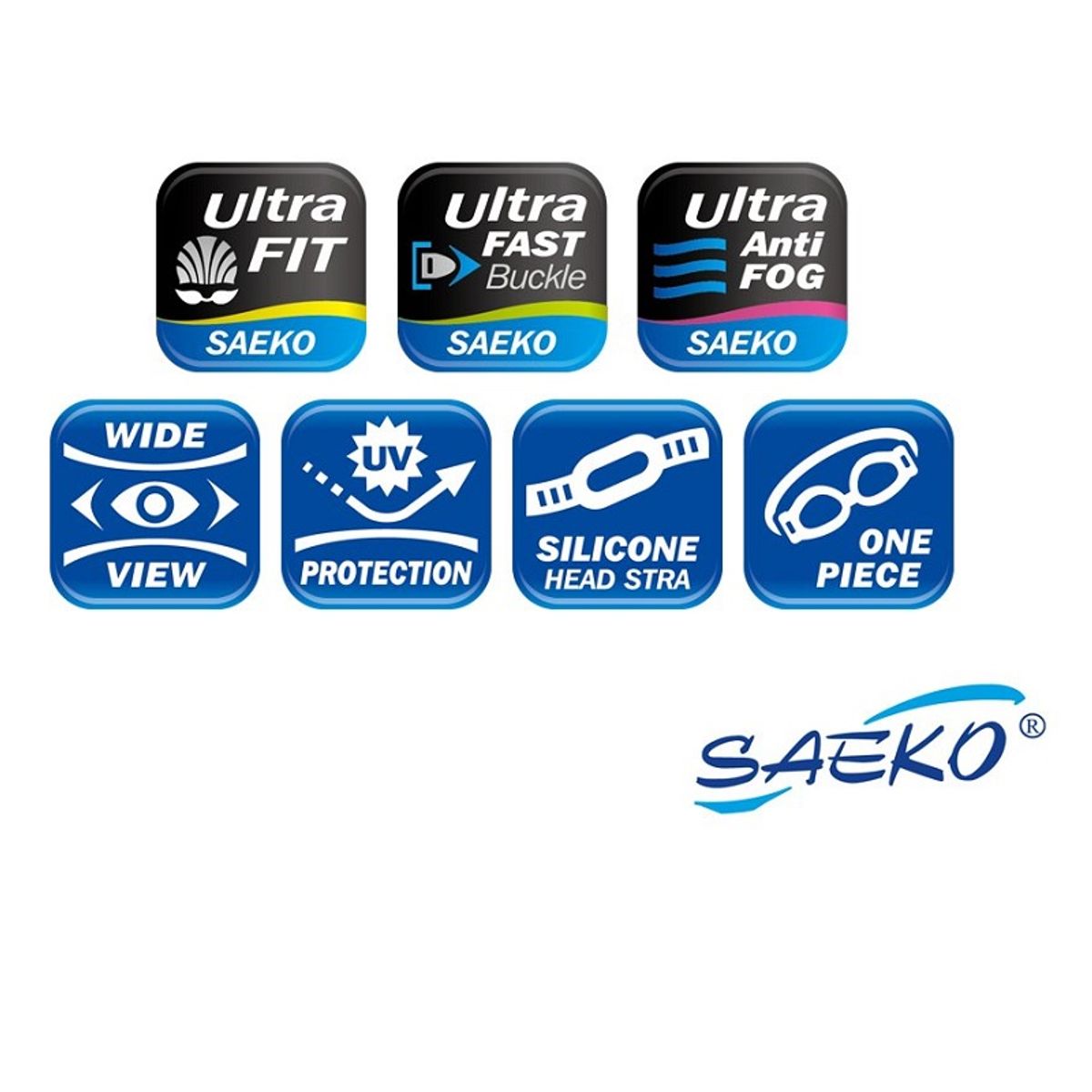 SAEKO - LENTE NATACION SAEKO K5 MARINER AZUL