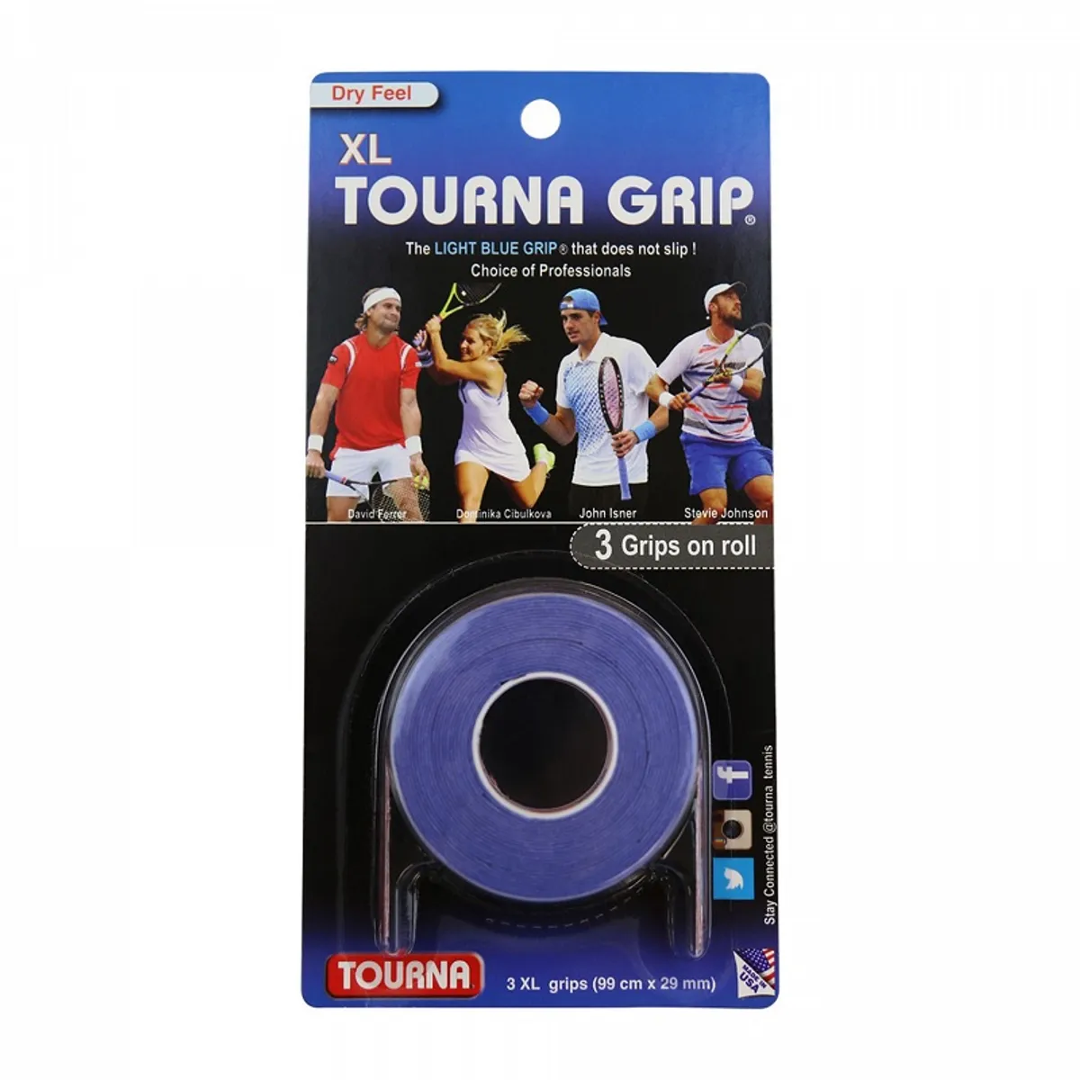 TOURNA - OVERGRIP TOURNA TG-1-XL AZUL X3