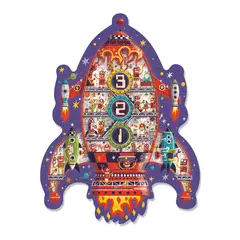 MIDEER - PUZZLE CON FORMA COHETE ESPACIAL