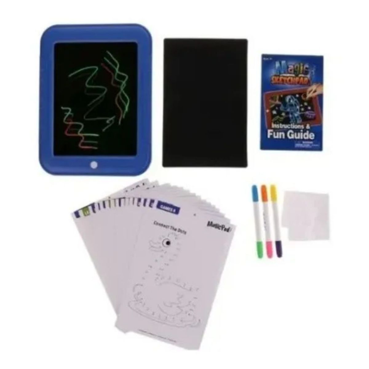 GENERICO - Bloc Pizarra De Dibujo Mágico Luz Led  Plumones.