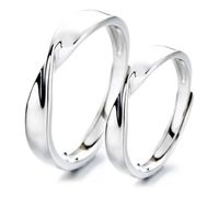 Anillos parejas ajustables amor infinito ilusión plata 925