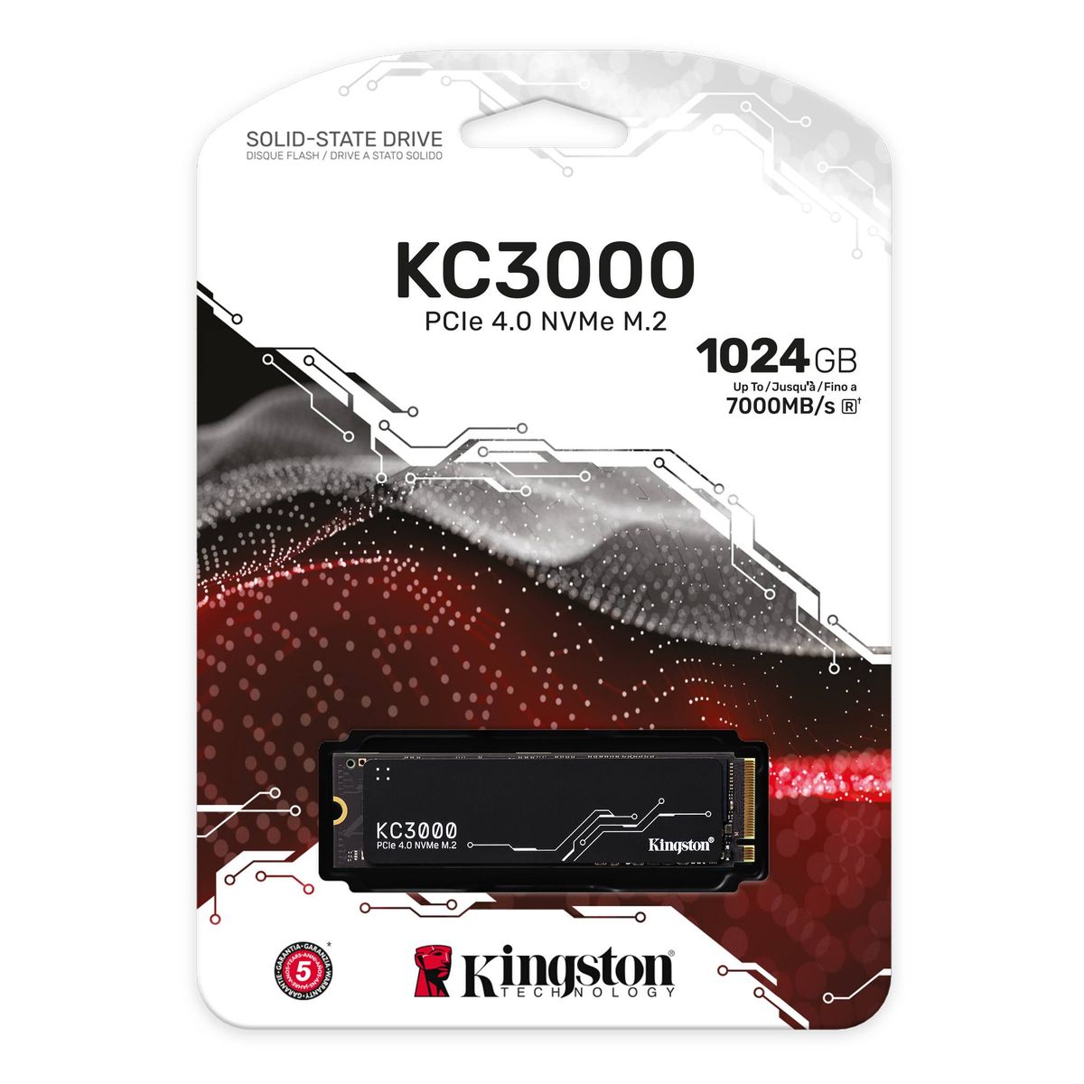 KINGSTON - Disco Duro M.2 Kingston SSD KC3000 PCIe 4.0 de 1TB KINGSTON