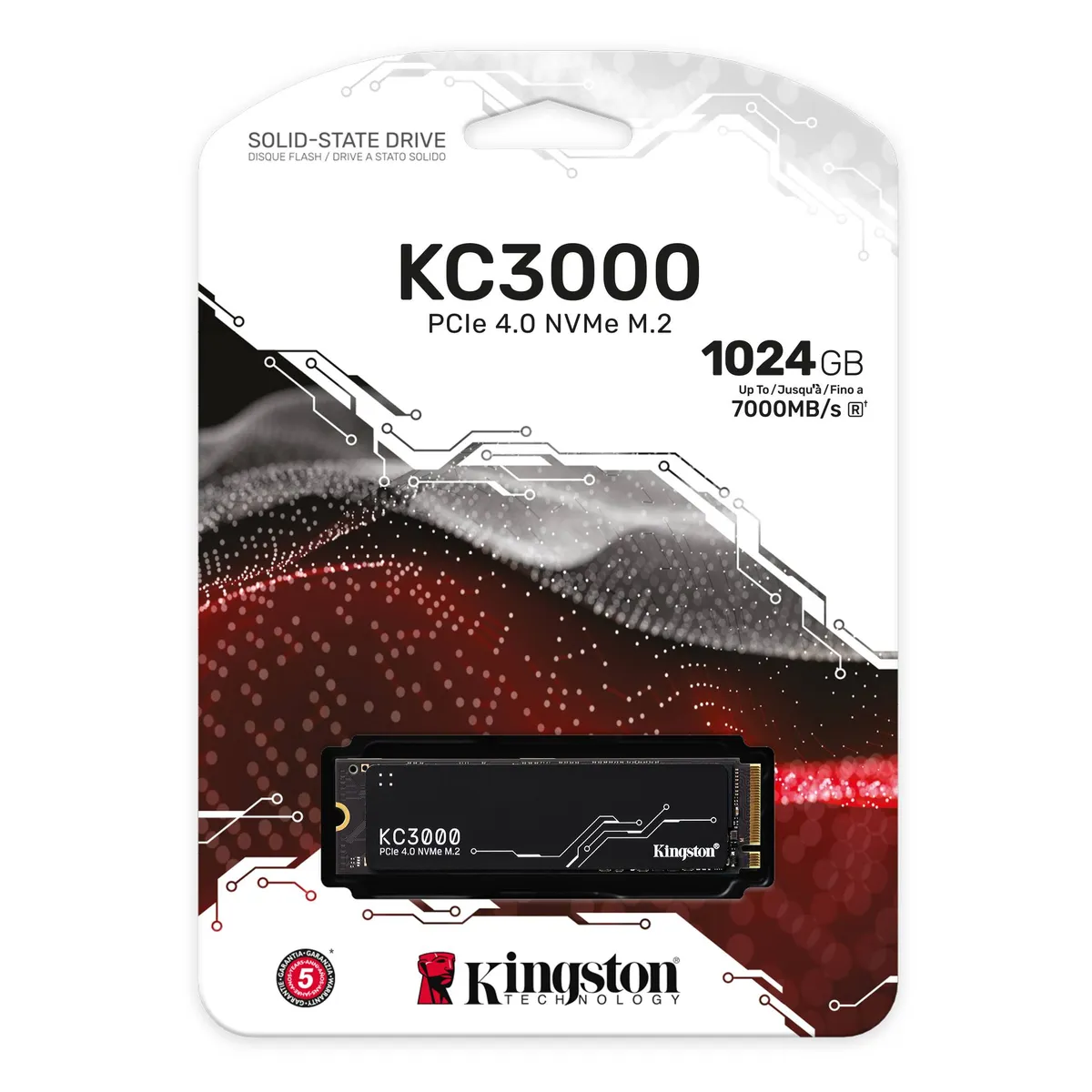 KINGSTON - Disco Duro M.2 Kingston SSD KC3000 PCIe 4.0 de 1TB KINGSTON