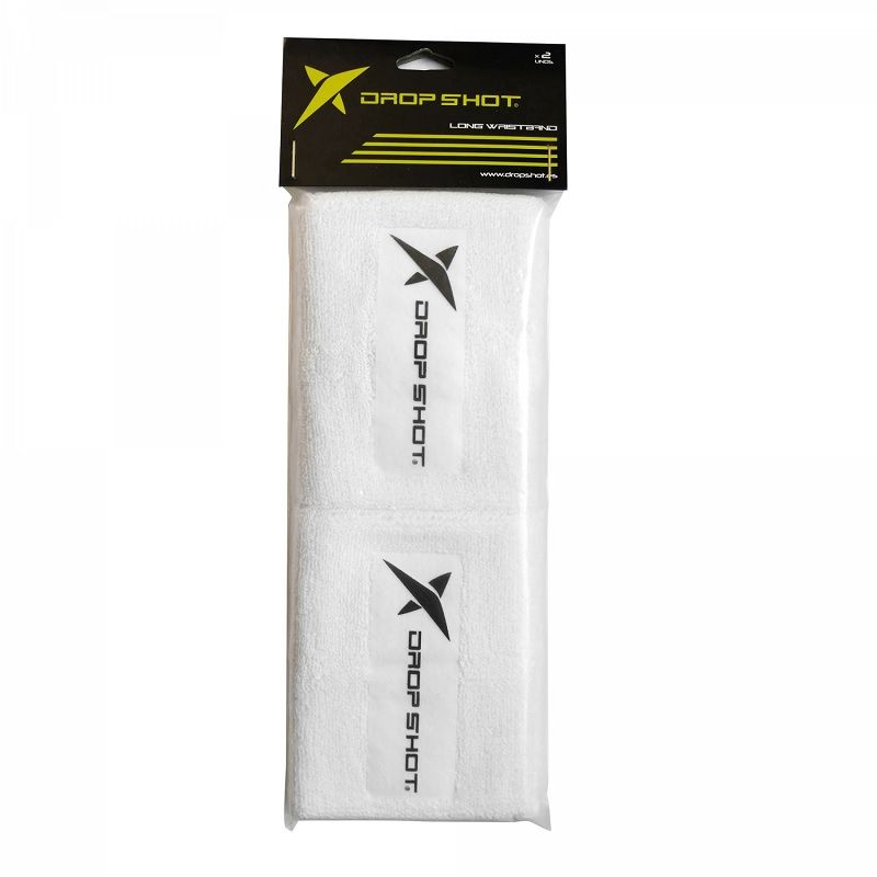 DROP SHOT - MUÑEQUERA PADEL DROP SHOT LARGA BLANCA PAR