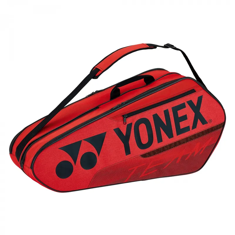 YONEX - BOLSO YONEX TEAM 42126 ROJO 6 RAQUETAS