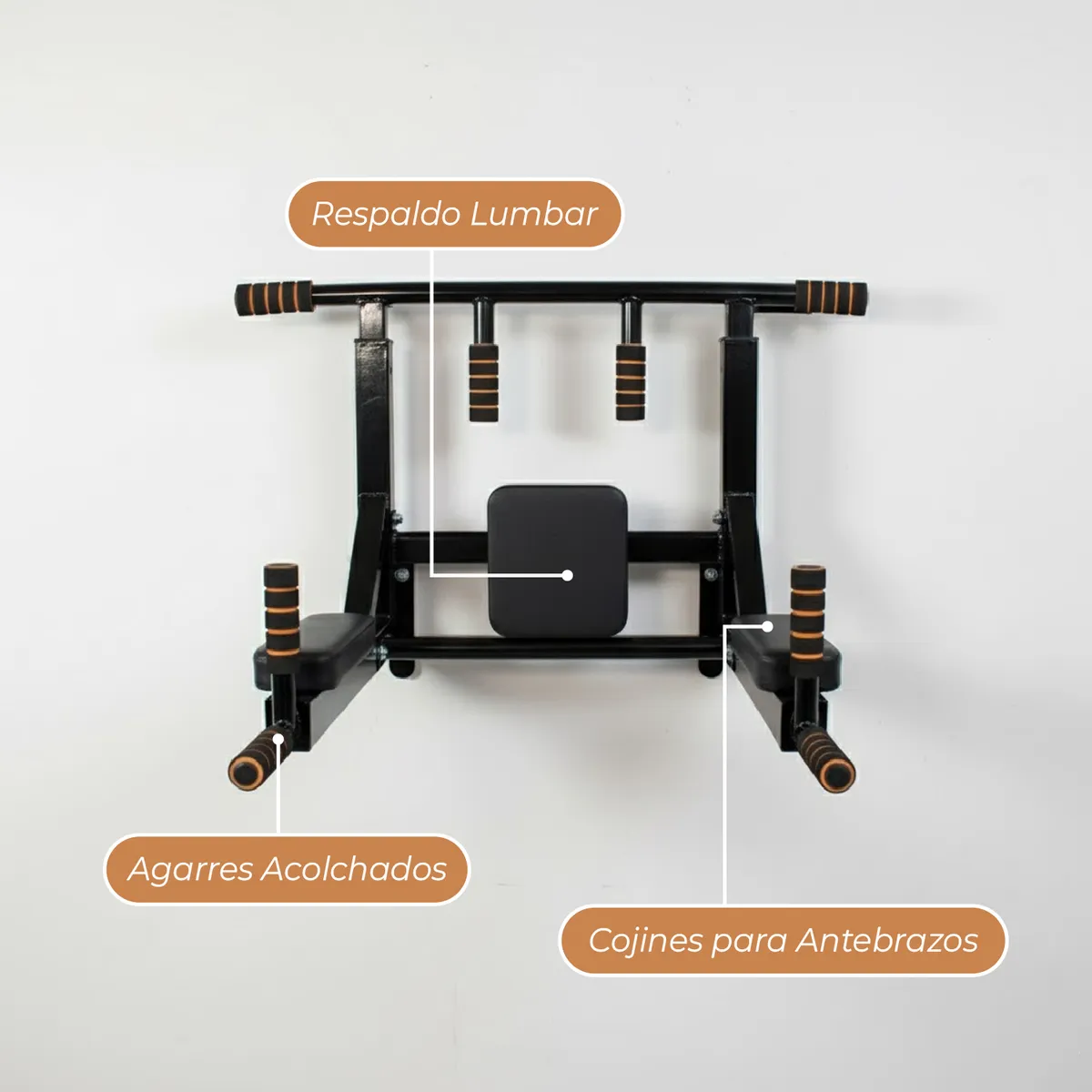 21K SPORTS - Barra Dominada Paralelas Calistenia 8 En 1 Negra Sportime