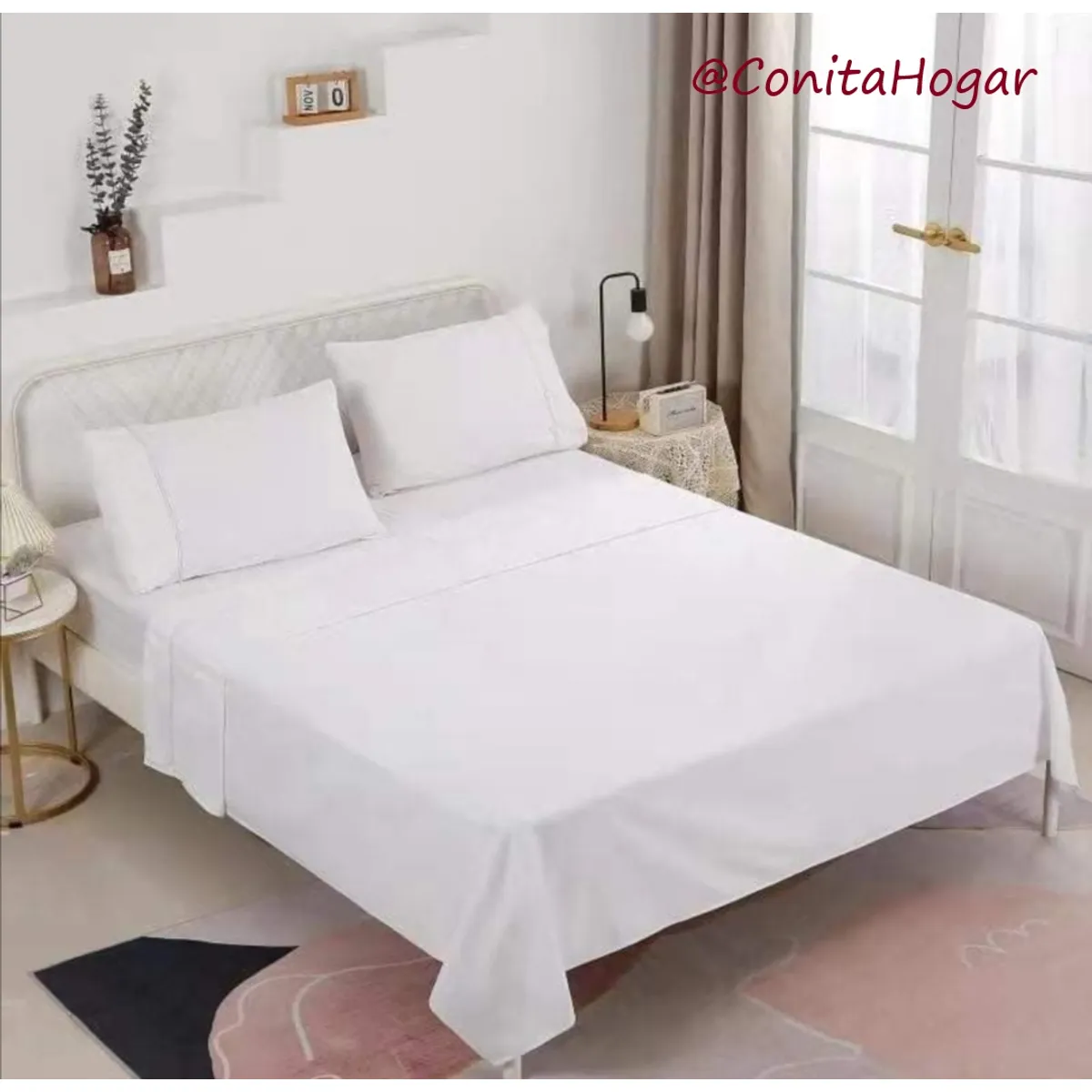 GENERICO - Juego de Sabana de 1.5 Plaza Blanco