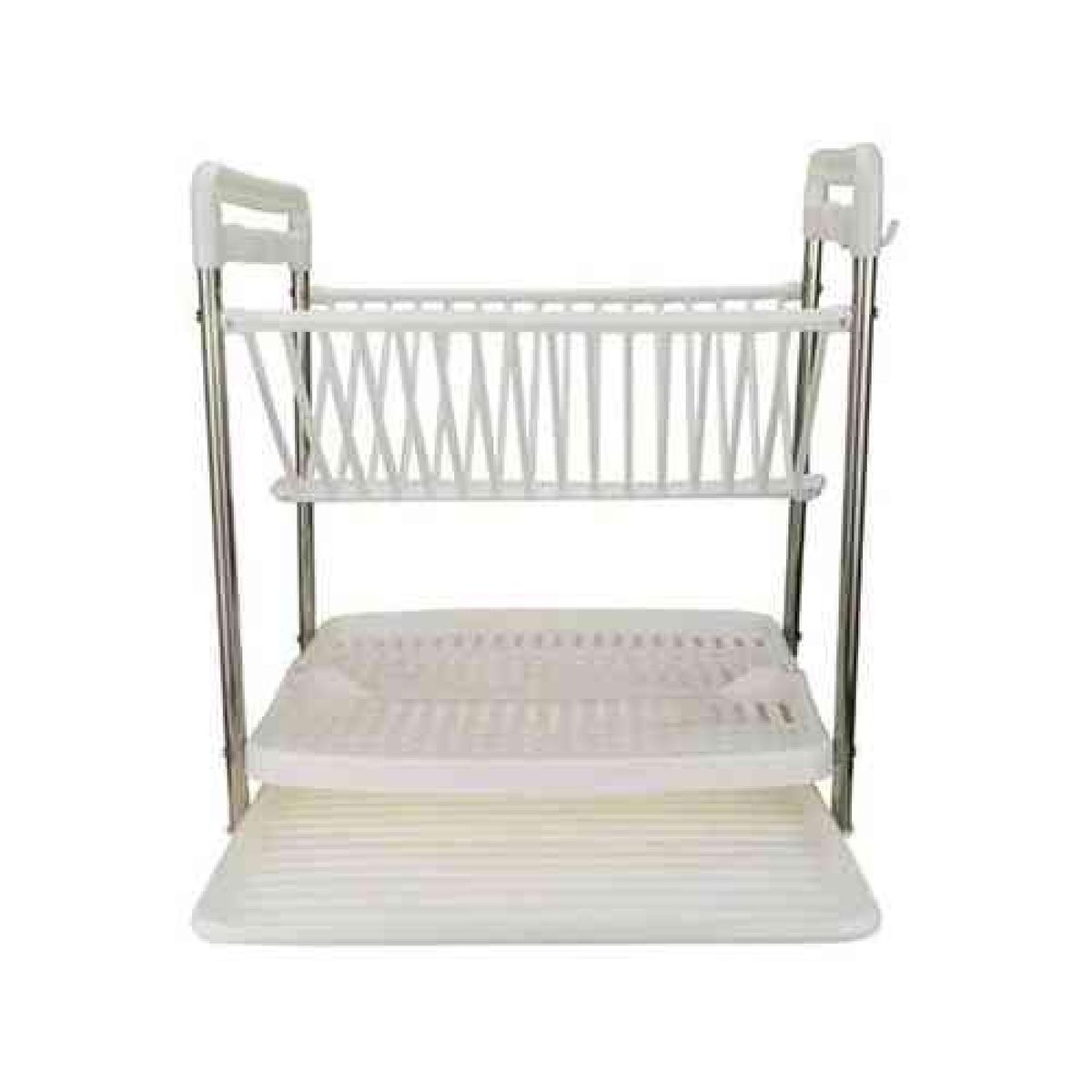 GENERICO - Rack Organizador Escurridor De Loza Platos 40Cm Blanco