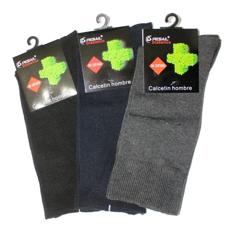 GARSIL - 12 Pares De Calcetines Diabéticos Para Hombre - Sin Costuras
