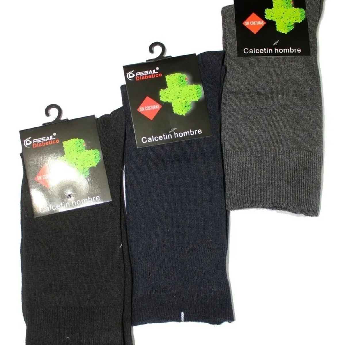 GARSIL - 12 Pares De Calcetines Diabéticos Para Hombre - Sin Costuras