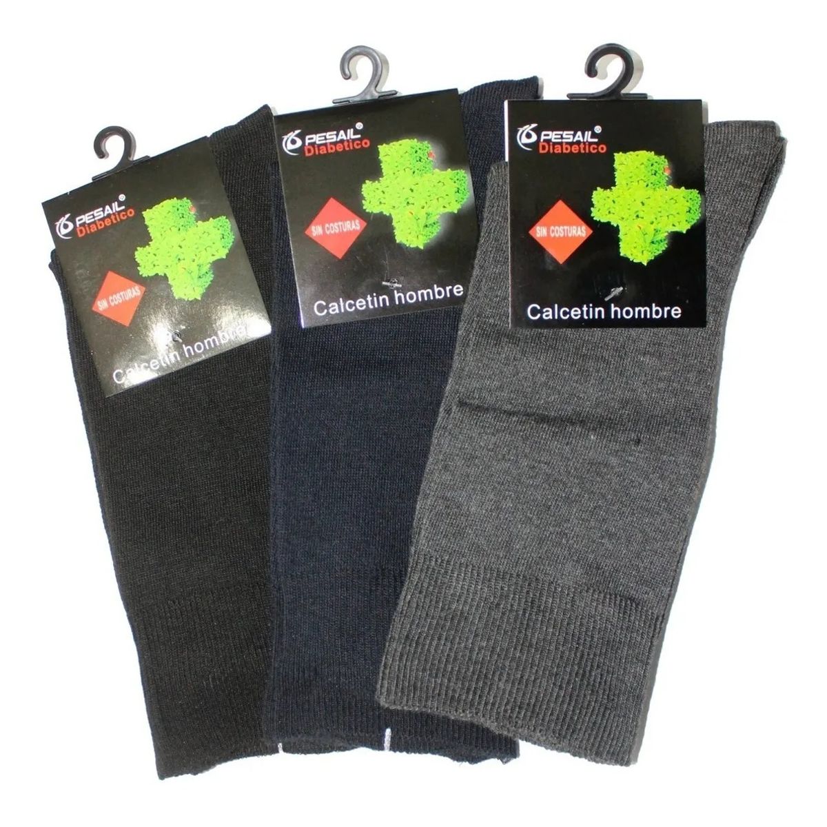 GARSIL - 6 Pares De Calcetines Diabéticos Para Hombre - Sin Costuras