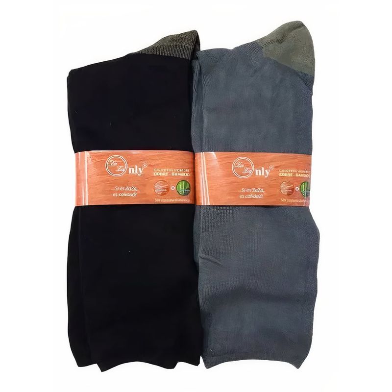 GARSIL - Pack Regalo - 2 Pares Calcetines Hombre Cobre - Bambu - Sin Costura