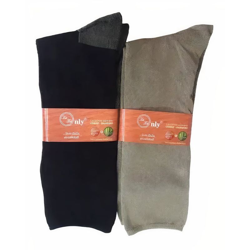 GARSIL - Pack Regalo - 2 Pares Calcetines Hombre Cobre - Bambu - Sin Costura