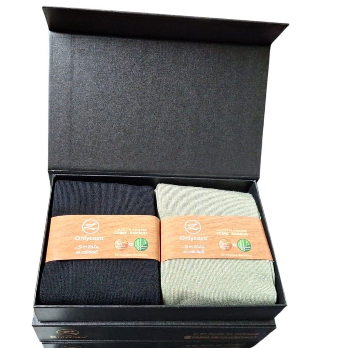 GARSIL - Pack Regalo - 2 Pares Calcetines Hombre Cobre - Bambu - Sin Costura
