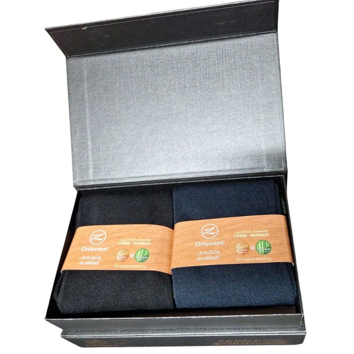 GARSIL - Pack Regalo - 2 Pares Calcetines Hombre Cobre - Bambu - Sin Costura