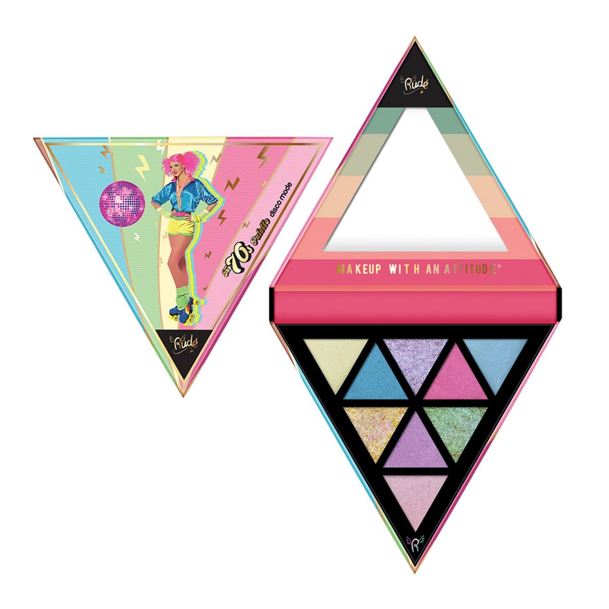 RUDE COSMETICS - Paleta De Sombras Disco Mode Los 70´ Rude Cosmetics