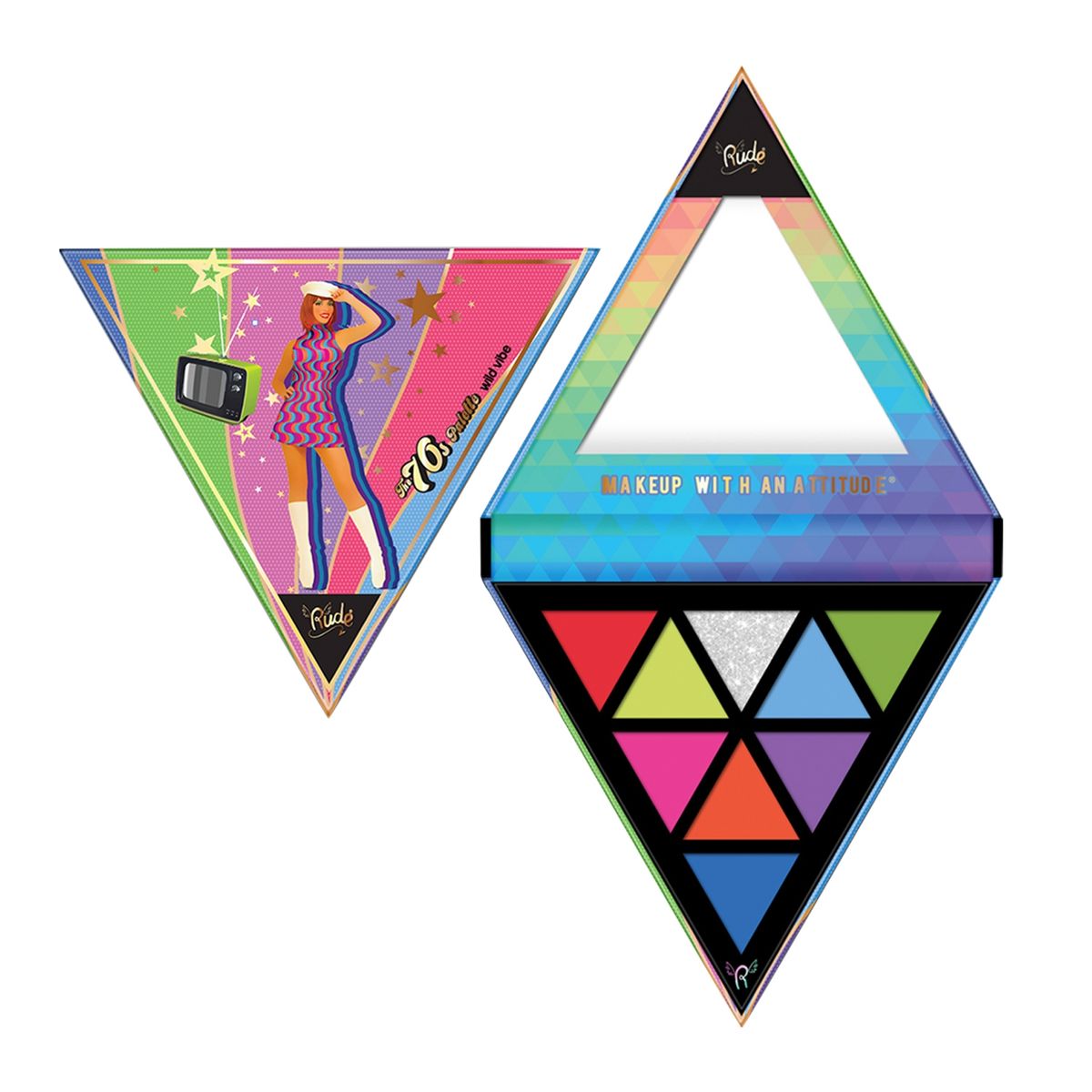 RUDE COSMETICS - Paleta De Sombras Wild Vibe Colección Los 70´ Rude Cosmetics