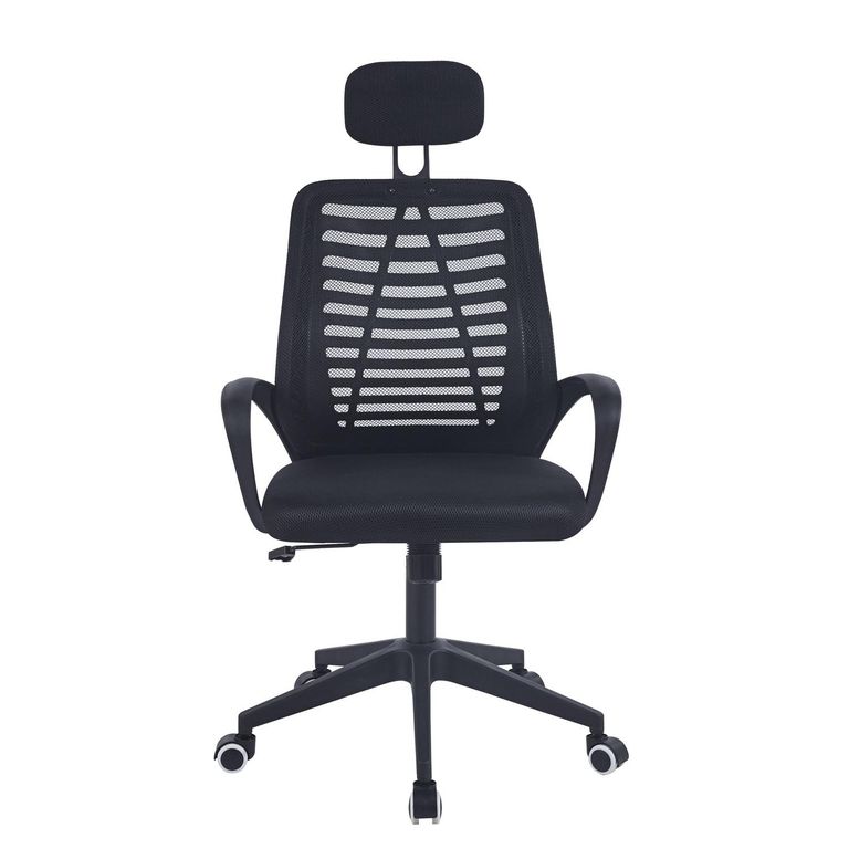 Silla De Oficina Mesh Con Cabezal Negra Negro NEGRO