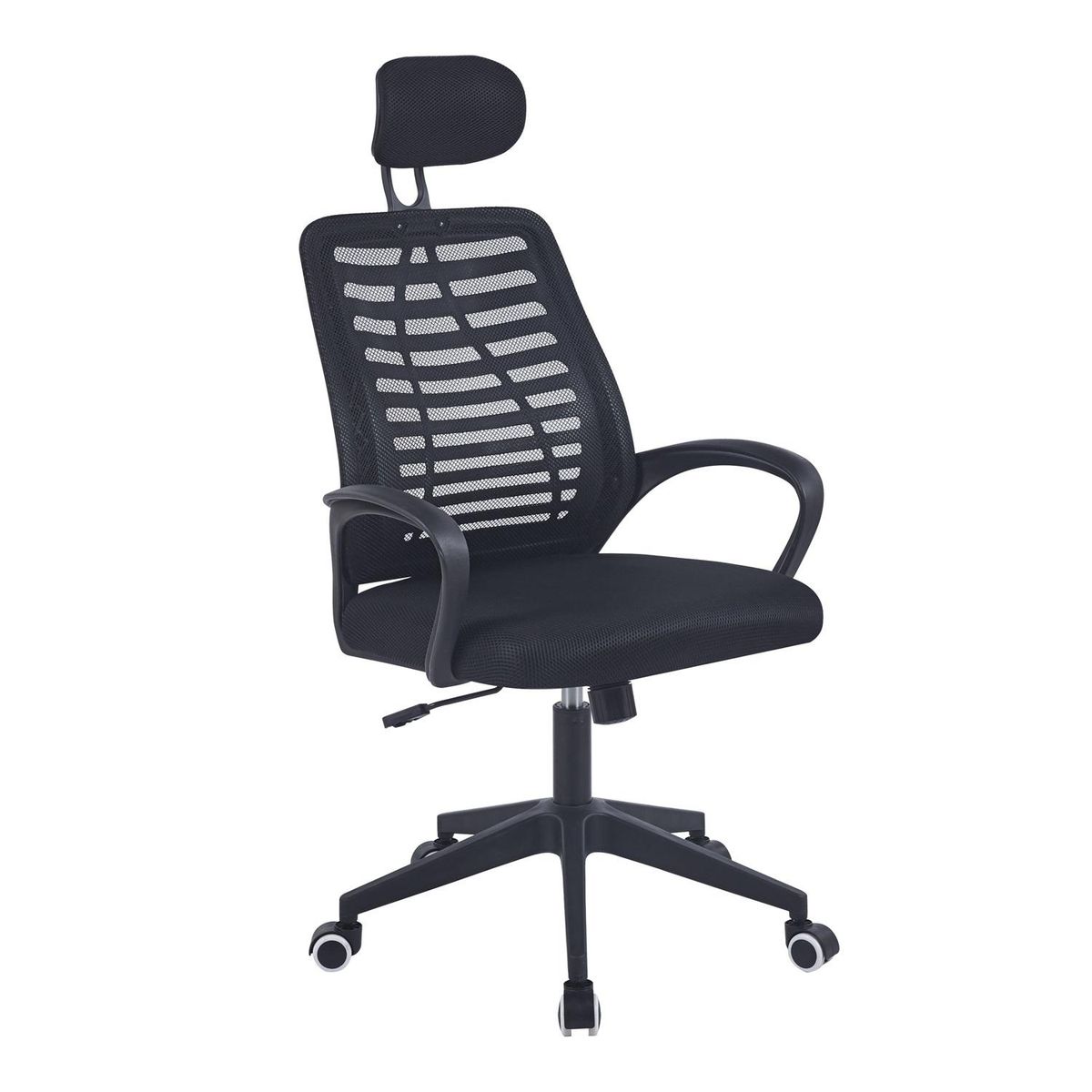MIDTOWN - Silla De Oficina Mesh Con Cabezal Negra Midtown