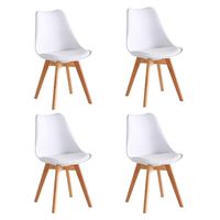 Pack x4 Sillas de Comedor Tulip Blanca - Blanco