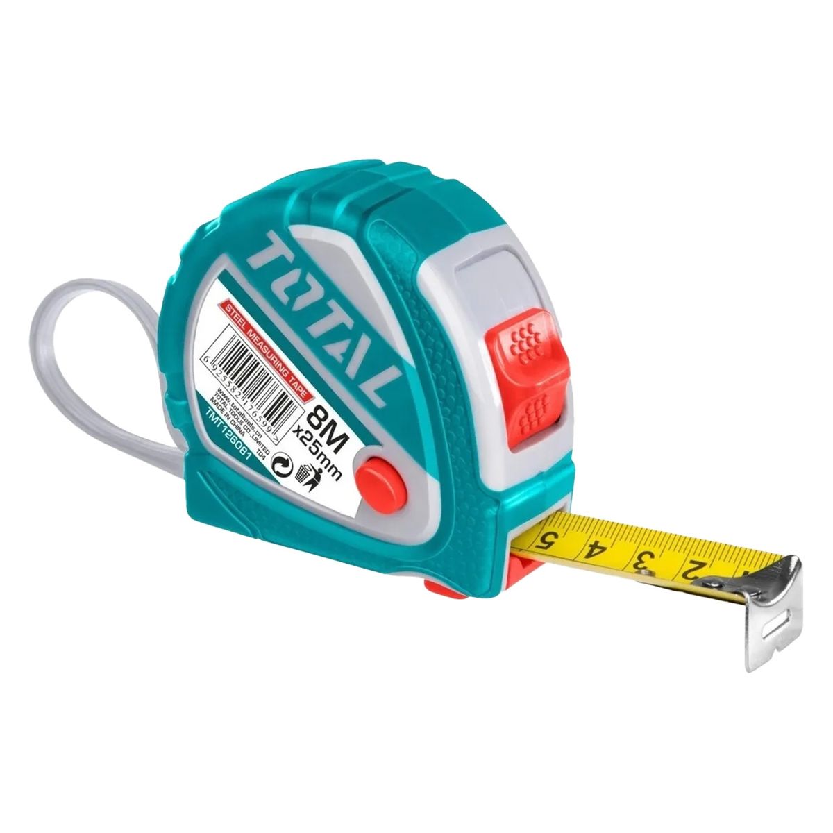 TOTAL TOOLS - Cinta Huincha De Medir Metrica De Acero 8mts