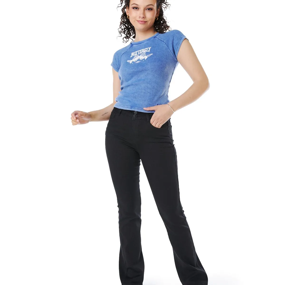 EFESIS - JEANS EMI STRAIGHT - RECTO - Negro