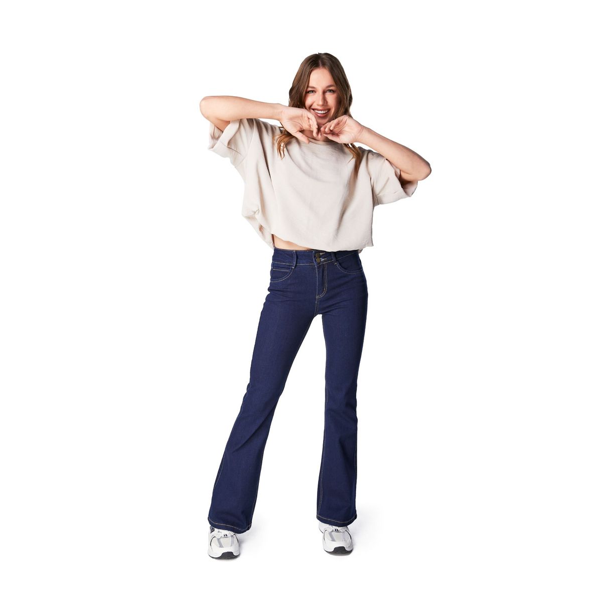 EFESIS - Jeans Flare Tiro Medio Mujer Efesis