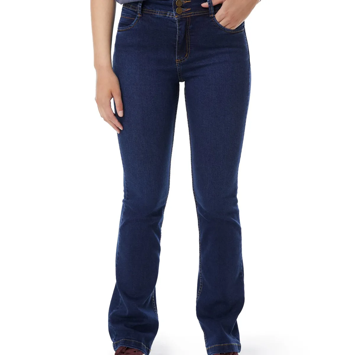 EFESIS - Jeans Straight Tiro Medio Mujer Efesis