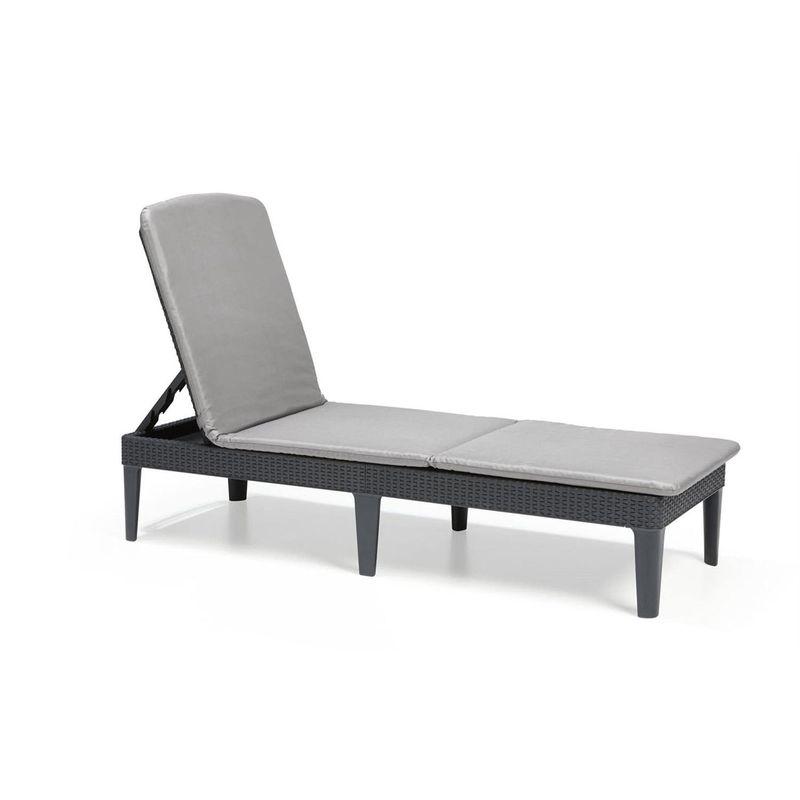 KETER - Reposera de Resina con Cojín Jaipur - Gris