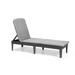 KETER - Reposera de Resina con Cojín Jaipur - Gris