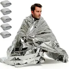 EOLAND - Pack X5 Manta Térmica Aluminio Emergencia Camping Supervivencia