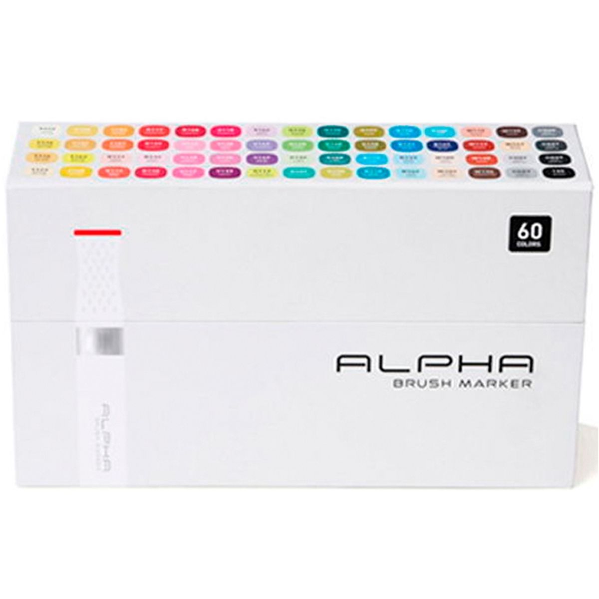 ALPHA DESING - Plumones Punta Pincel Alpha Brush Set 60 Colores