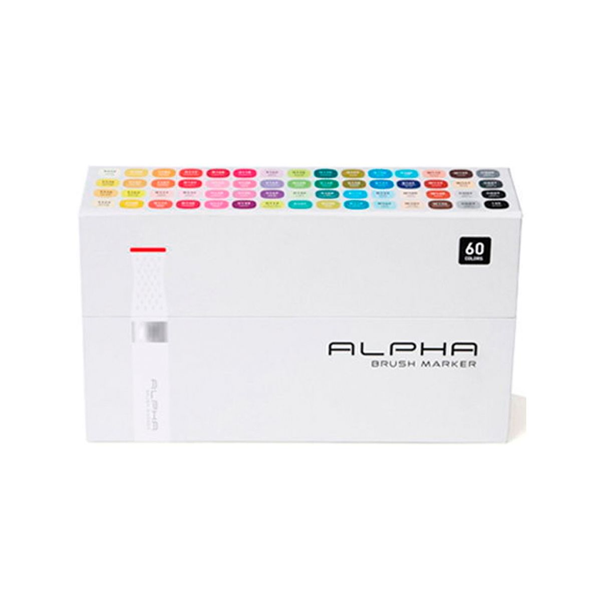 ALPHA DESING - Plumones Punta Pincel Alpha Brush Set 60 Colores