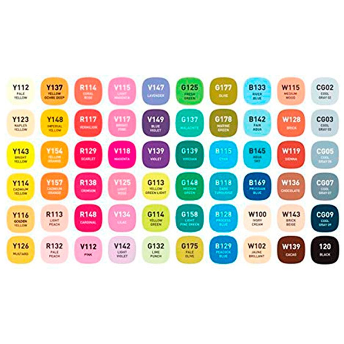 ALPHA DESING - Plumones Punta Pincel Alpha Brush Set 60 Colores