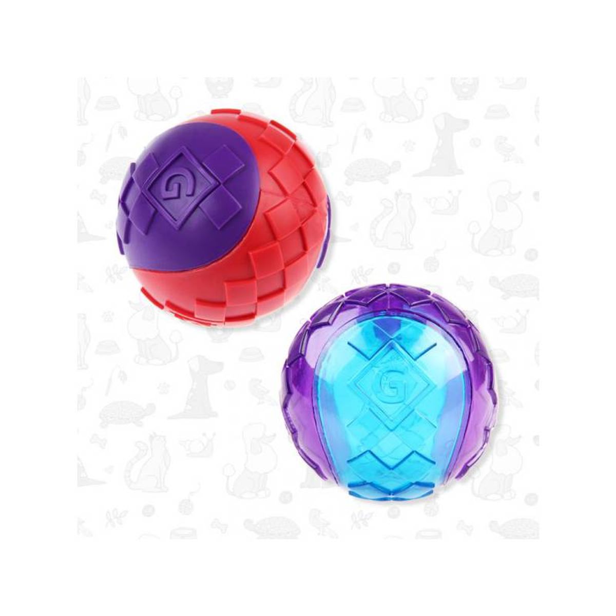 GIGWI - Pack Pelotas Gigwi Sonido Talla Medium 2 unidades para Perro