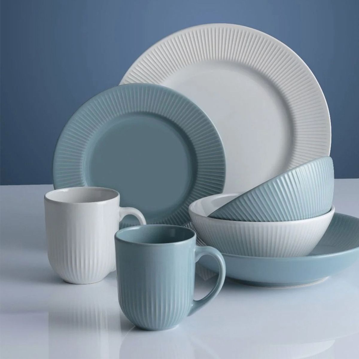 MASON CASH - Plato Linear Ensalada 21 cms Azul Pastel