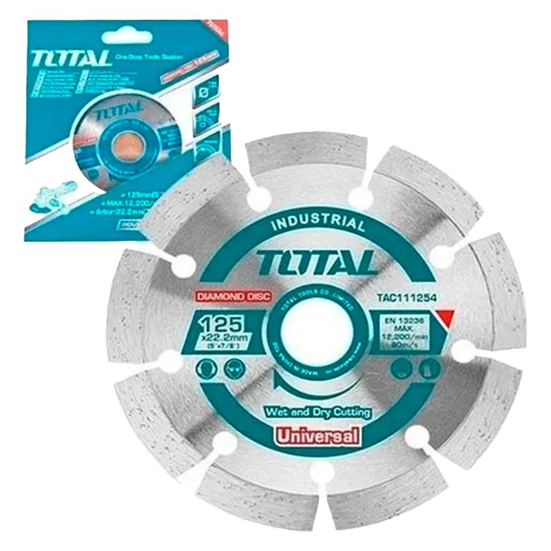 TOTAL TOOLS - Disco Diamantado Segmentado 5 125mm Concreto
