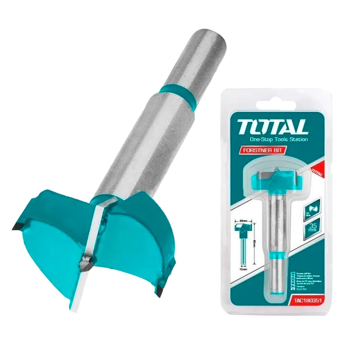 TOTAL TOOLS - Broca Fortsner Para Madera 35mm