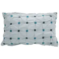 SUEÑO BLANCO - COJIN CAPITONE VERDE AGUA 30X50 CM