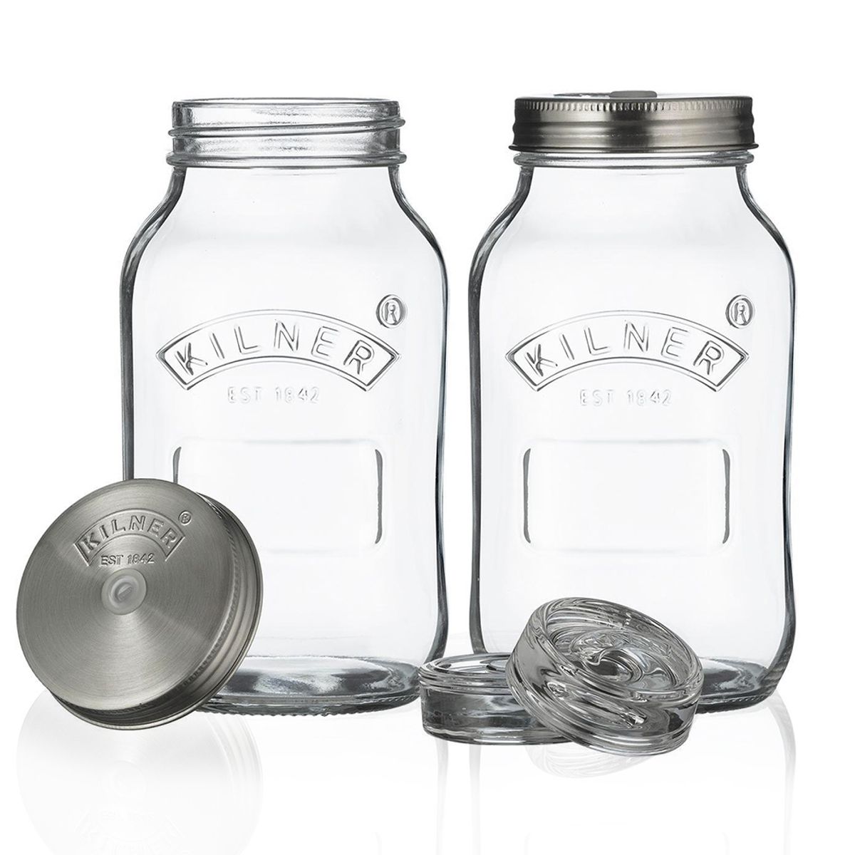 KILNER - SET 2 FRASCOS 1 LT PARA FERMENTAR