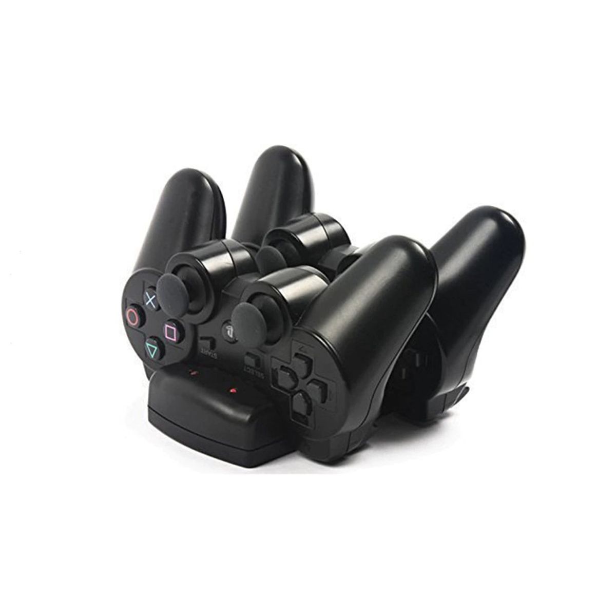 GENERICO - Cargador Joystick Control Ps3 Base Doble Estacion De Carga